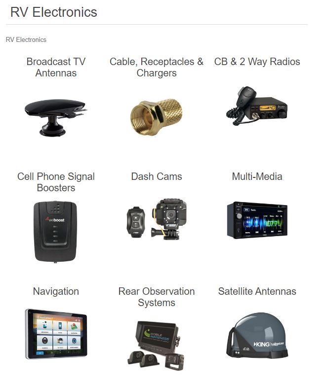 RV Electronics TV Satellites And Supplies