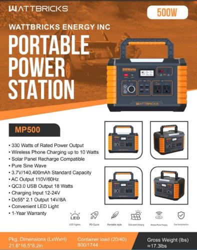 portable power station 500 watt