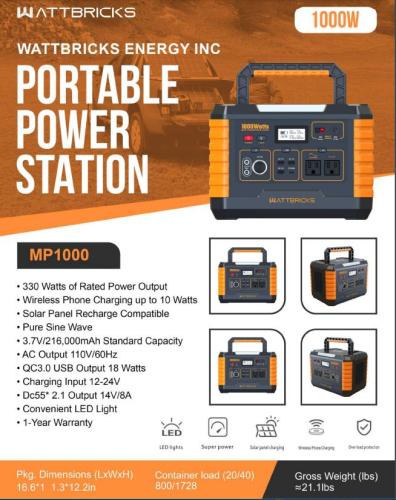 portable power station 1000 watt