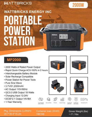 portable power station 2000 watt